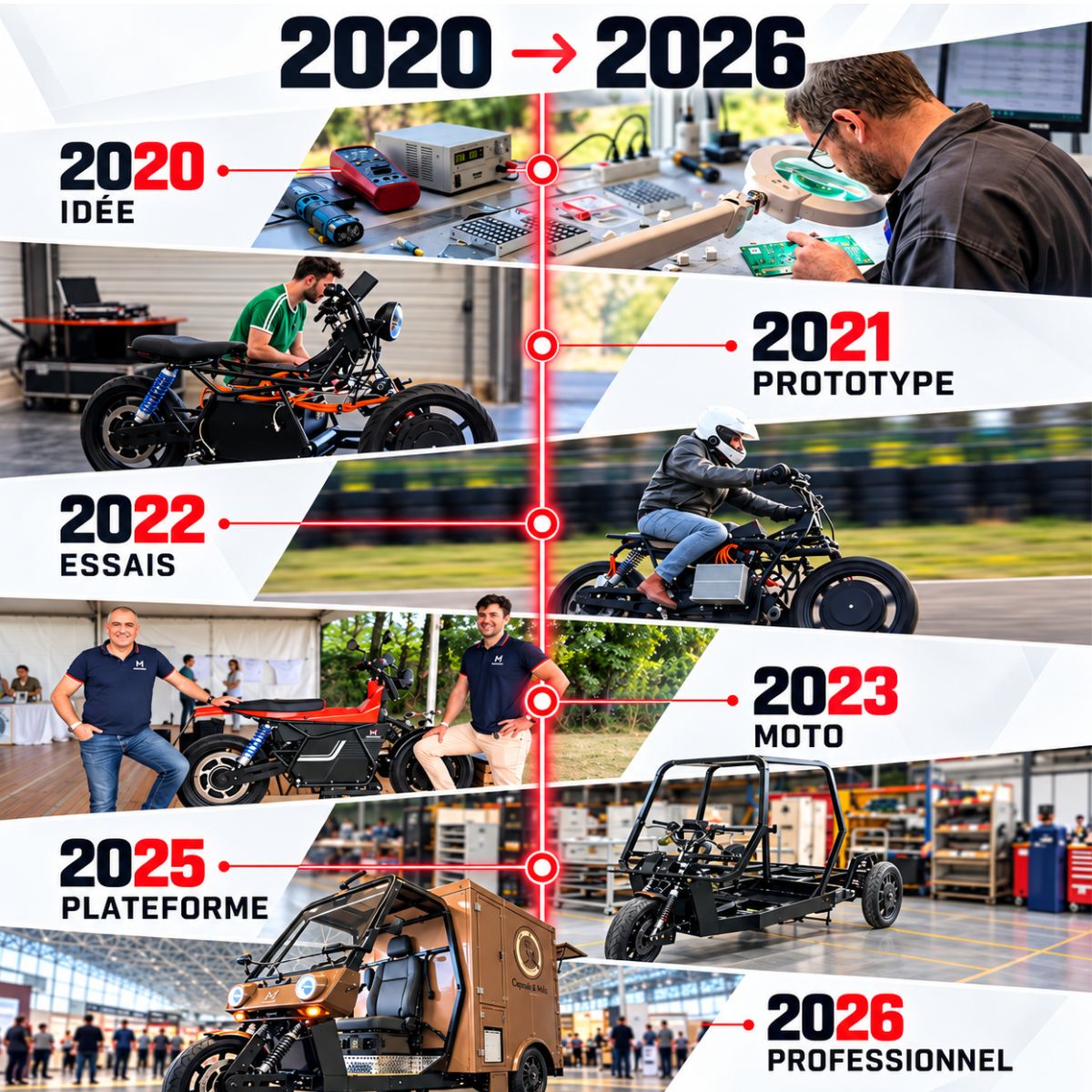 Frise Motowatt, de l'idée en 2020 au véhicule professionnel en 2026